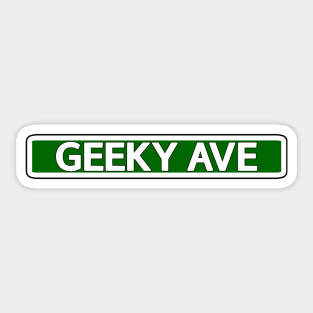 Geeky Ave Street Sign Sticker